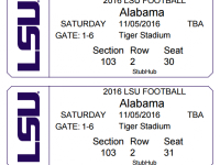 Rafflepages.com - 2 Tickets for LSU vs. Alabama (11/5) to help support Christian Life Church Kid's Ministry